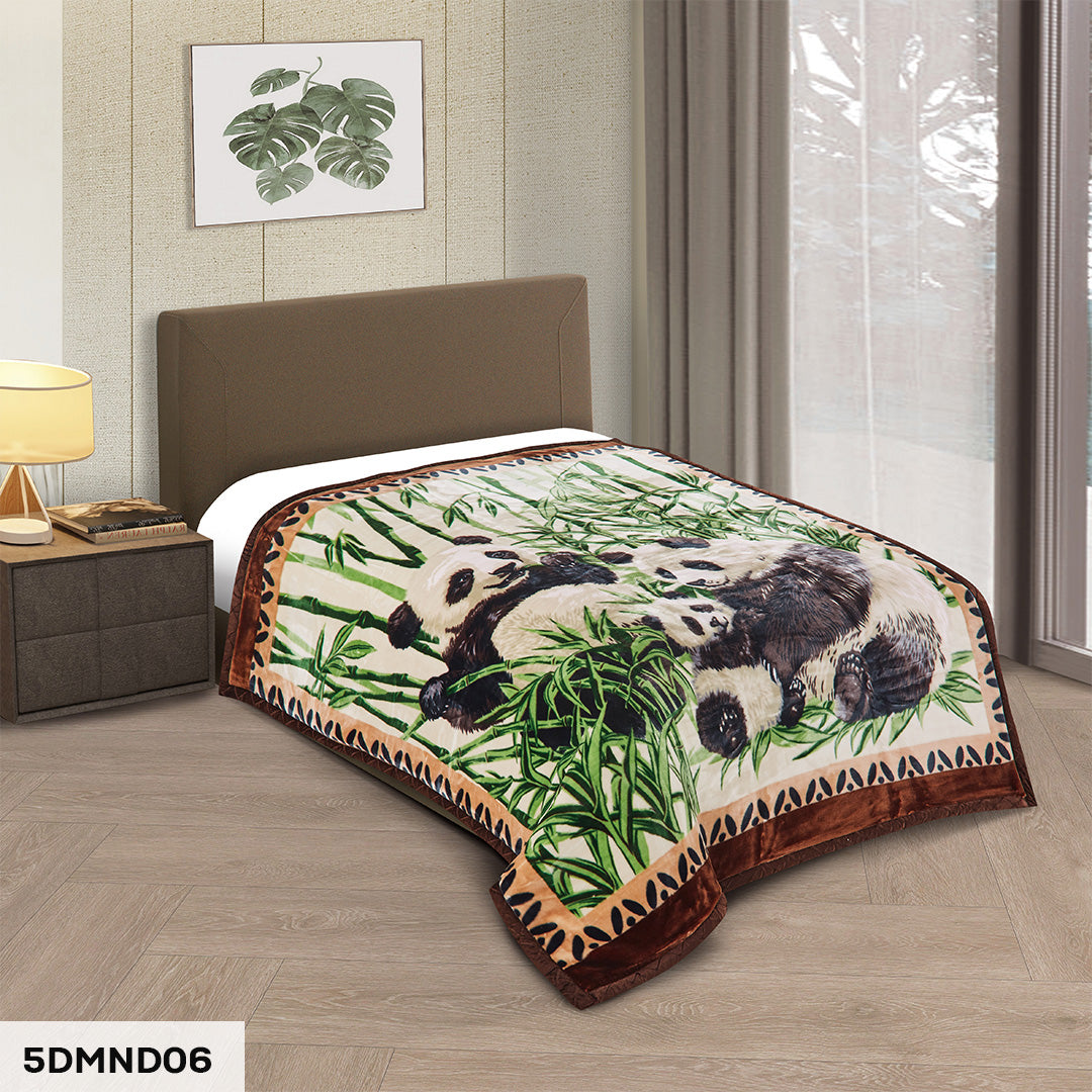 5 DIAMOND 2 PLY ANIMAL DESIGN RACHELLE BLANKET - (Assorted Case Pack 10 Blankets Per Case 2 Per Design)