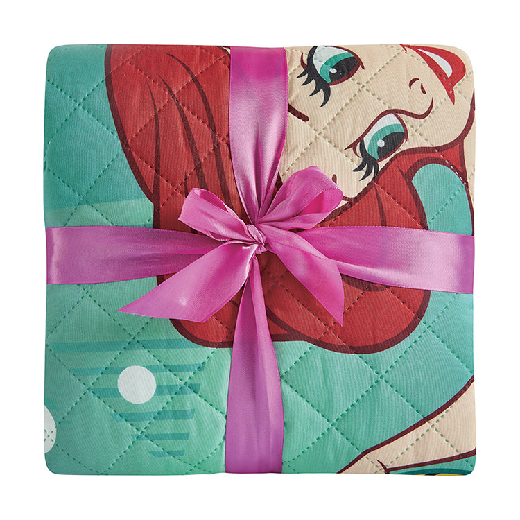 Sunkissed" Little Mermaid Twin/Full Disney Bedspread - Solid Packing (12 Items in a Case)