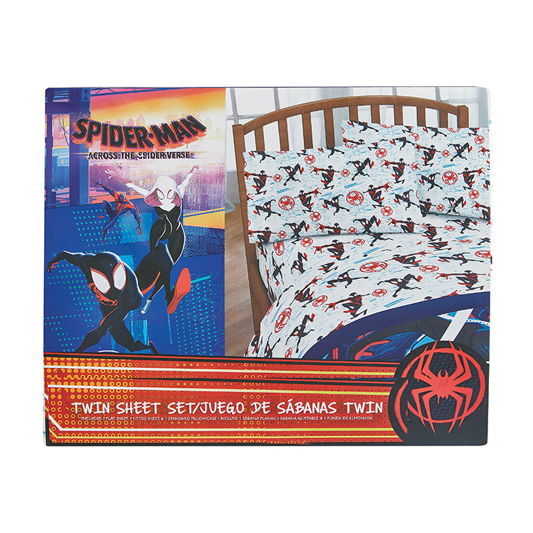 3 Piece "Escape" Miles Morales Twin Marvel Bed sheet Set