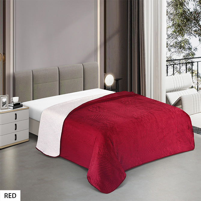 1 PIECE BEAUTY SOFT BEDSPREAD - (ASSORTED CASE PACK 30 PIECES PER CASE 3 PER DESIGN)