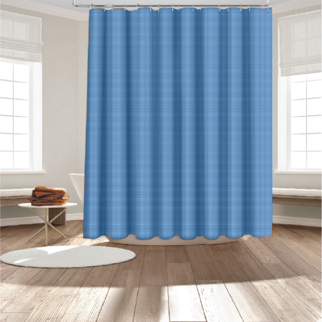 14 PIECE ROARING FORK SHOWER CURTAIN WITH LINER-(SOLID PER-CASE 12 ITEM IN A CASE)