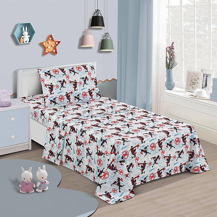 3 Piece "Escape" Miles Morales Twin Marvel Bed sheet Set