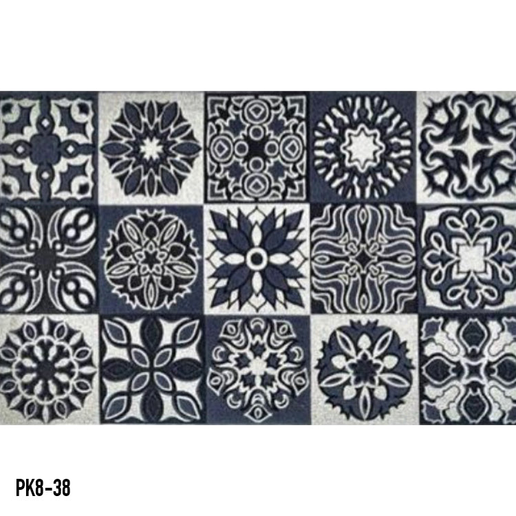 "FACINATING HOME" LASER DIGITAL RUBBER MATS-(ASSORTED CASE PACK 12 ITEMS PER CASE)