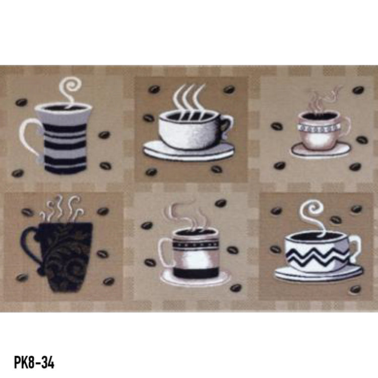 "FACINATING HOME" LASER DIGITAL RUBBER MATS-(ASSORTED CASE PACK 12 ITEMS PER CASE)