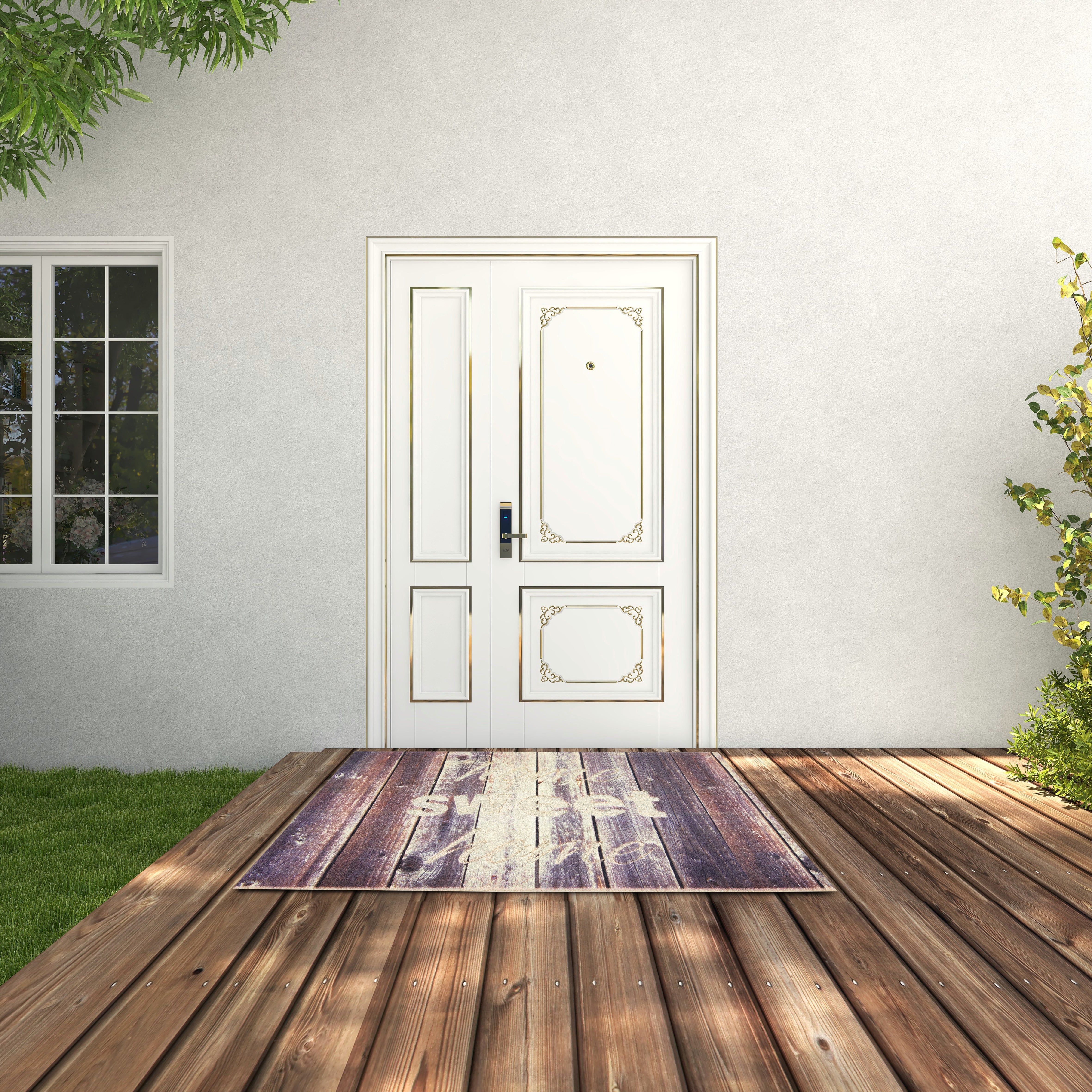 "Welcome/Home" Laser Digital Assort. Rubber Mats - PK8-01Y