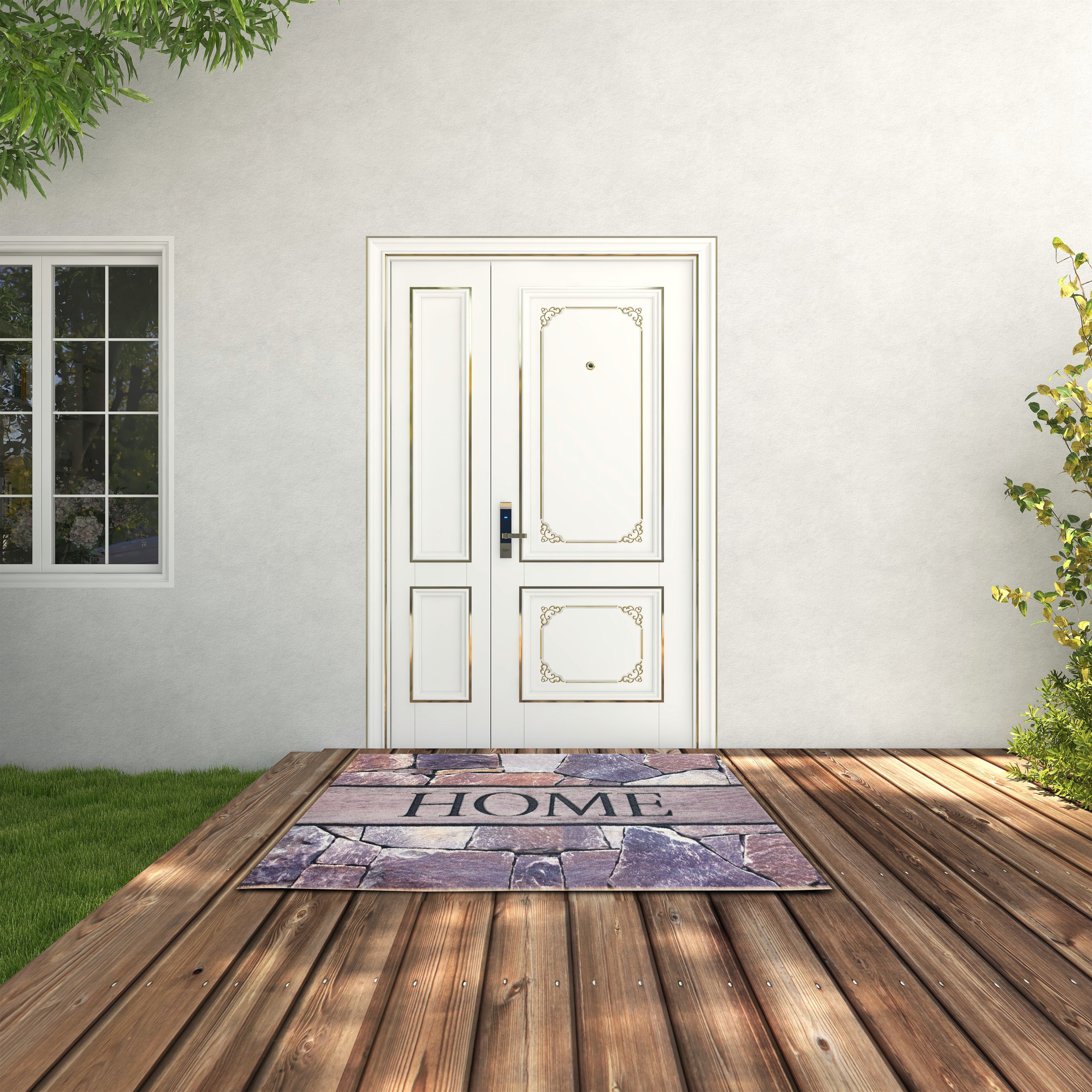 "Welcome/Home" Laser Digital Assort. Rubber Mats - PK8-20Y
