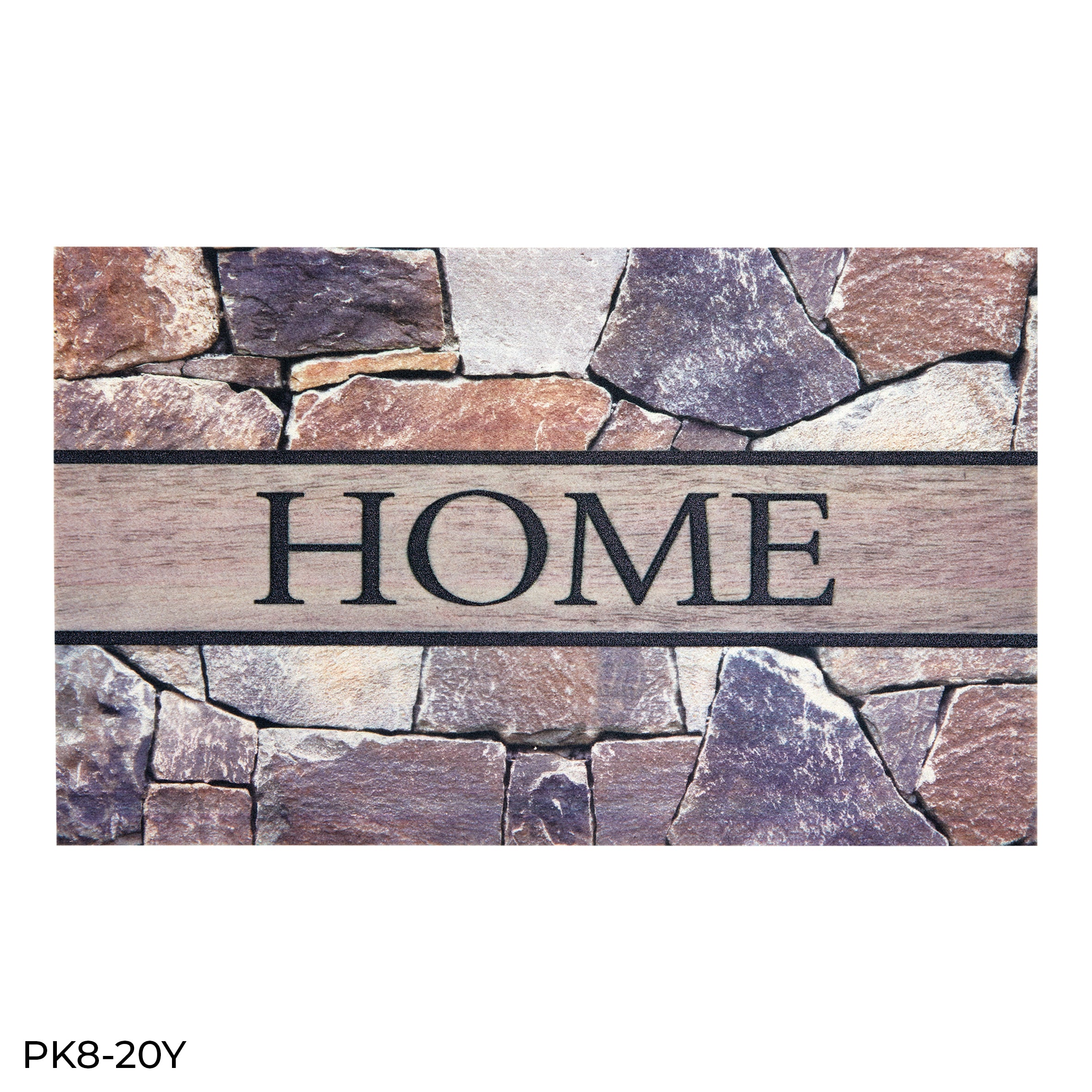 "WELCOME/HOME" LASER DIGITAL RUBBER MATS -(ASSORTED CASE PACK 12 ITEMS PER CASE)