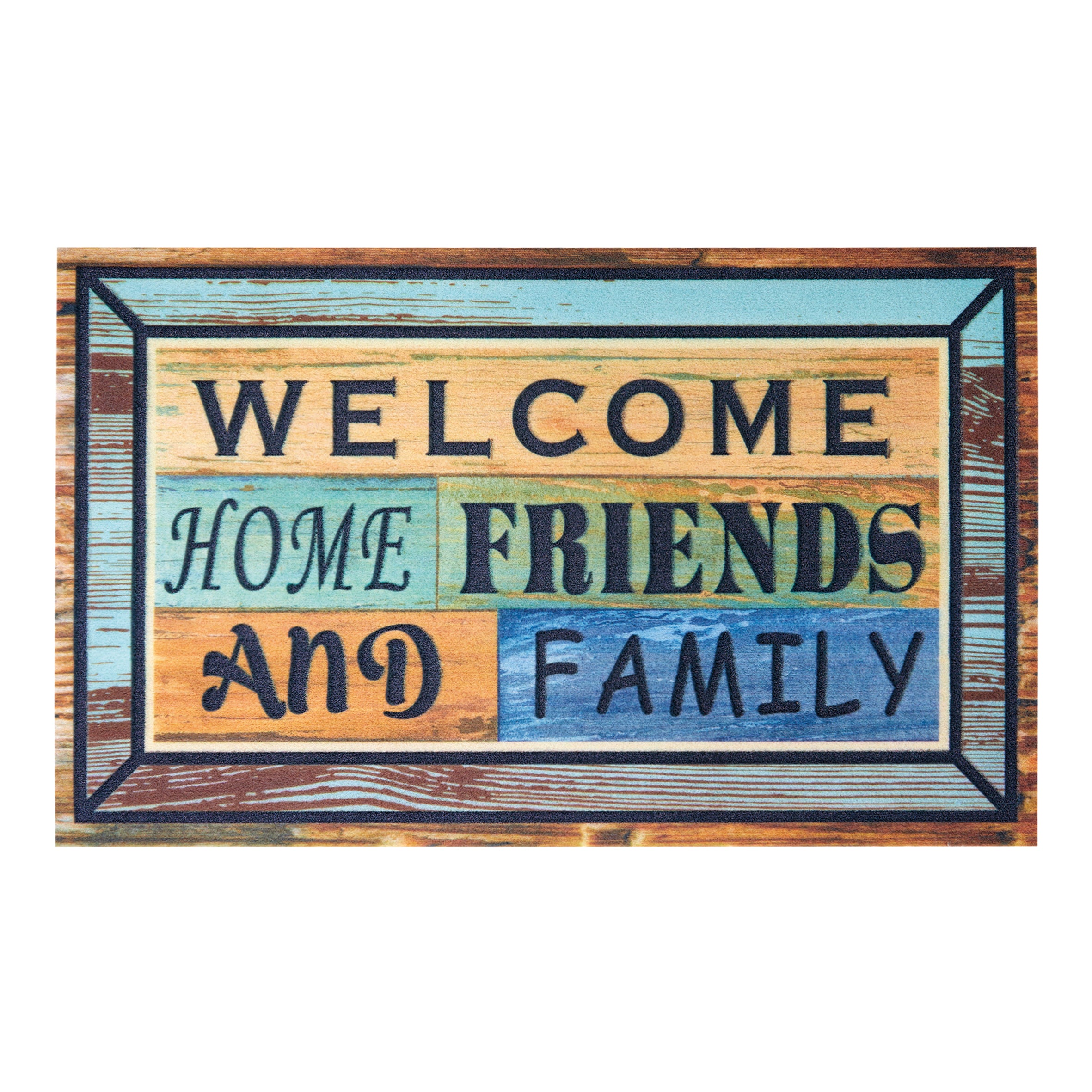 "Welcome/Home" Laser Digital Assort. Rubber Mats - PK8-141
