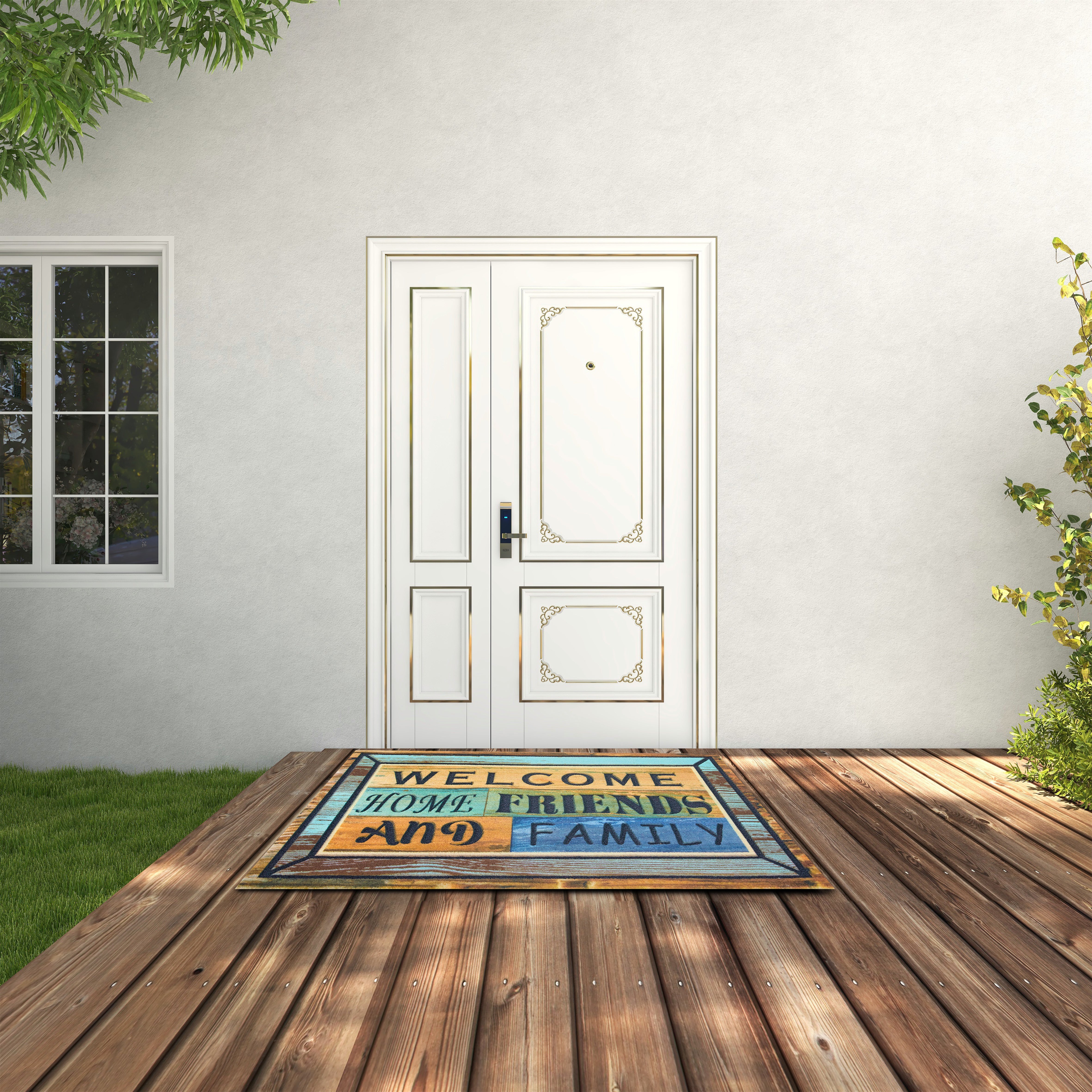 "Welcome/Home" Laser Digital Assort. Rubber Mats - PK8-141