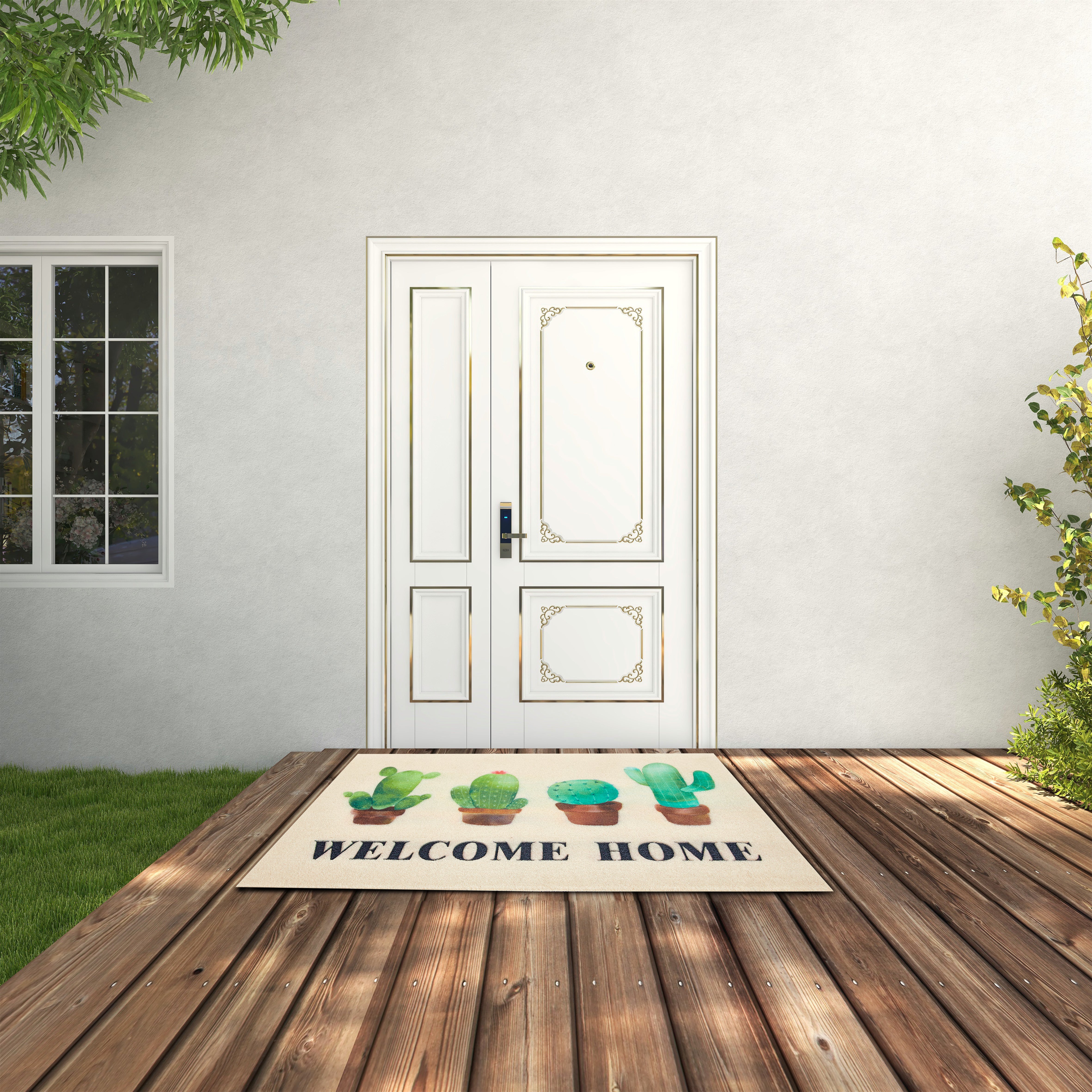 "Welcome/Home" Laser Digital Assort. Rubber Mats - PK8-37