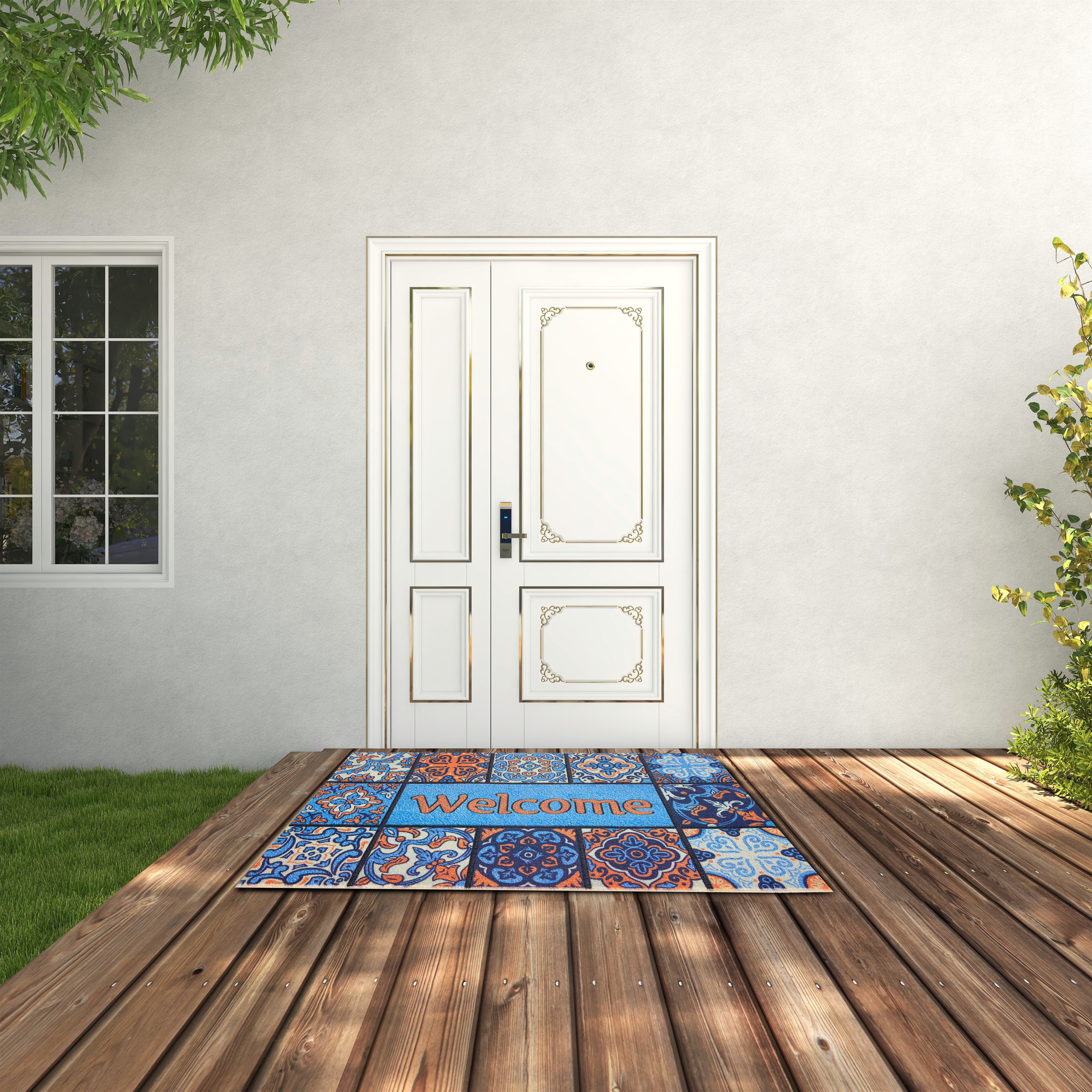 "Welcome/Home" Laser Digital Assort. Rubber Mats - PK8-140