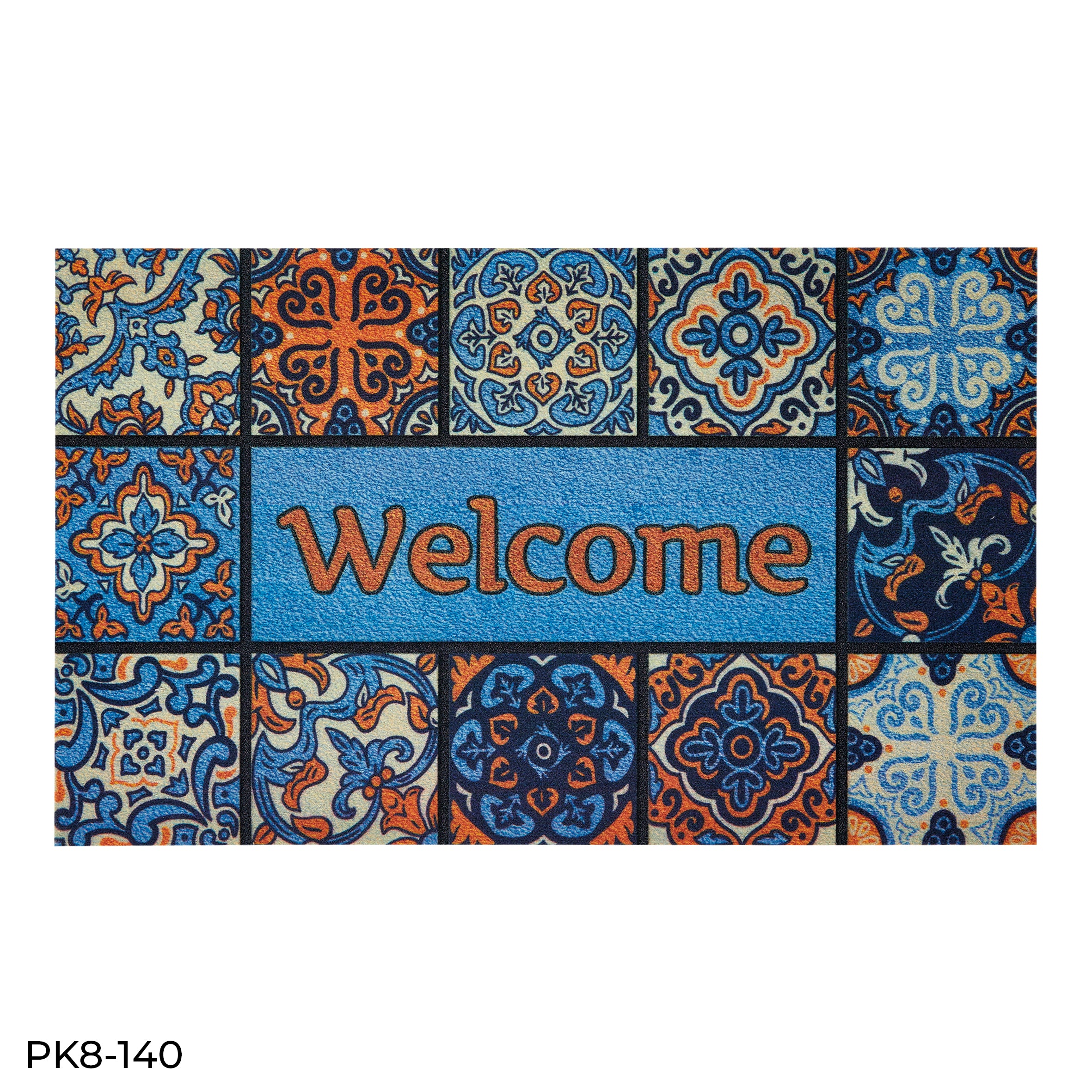 "WELCOME/HOME" LASER DIGITAL RUBBER MATS -(ASSORTED CASE PACK 12 ITEMS PER CASE)