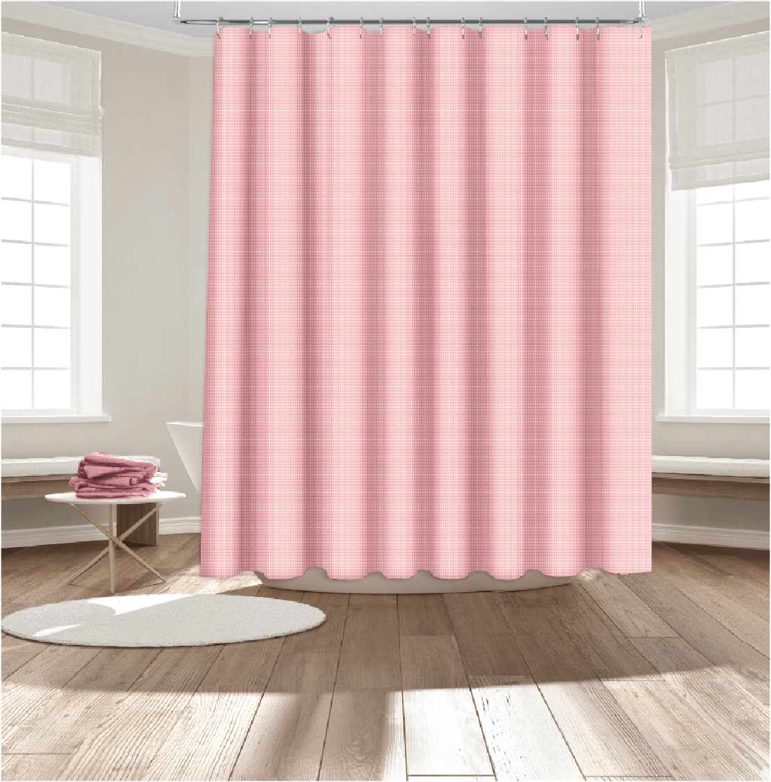 14 Pieces Strawberry Cream Roaring Fork Shower Curtain with Liner - Dahdoul Online