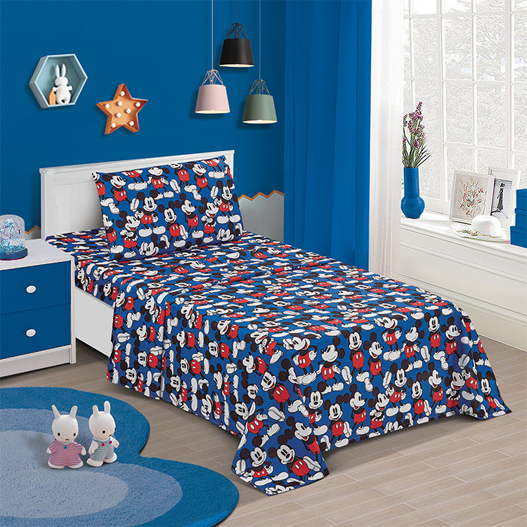 3 Piece "One and Only" Mickey Twin Disney Bed sheet Set