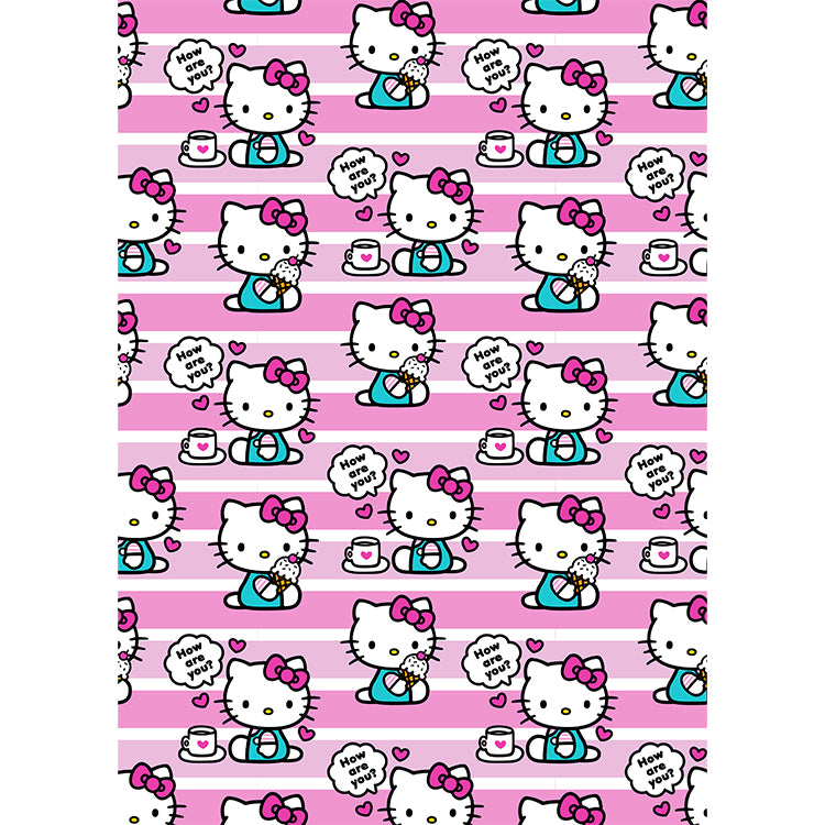 Hello Kitty "Snacktime" Twin Flannel Rotary Blanket