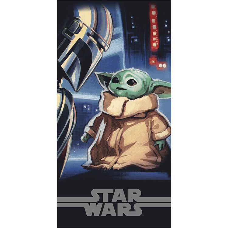 Toalla de playa "Vintage Comic" Mandalorian 27"x54" Star Wars