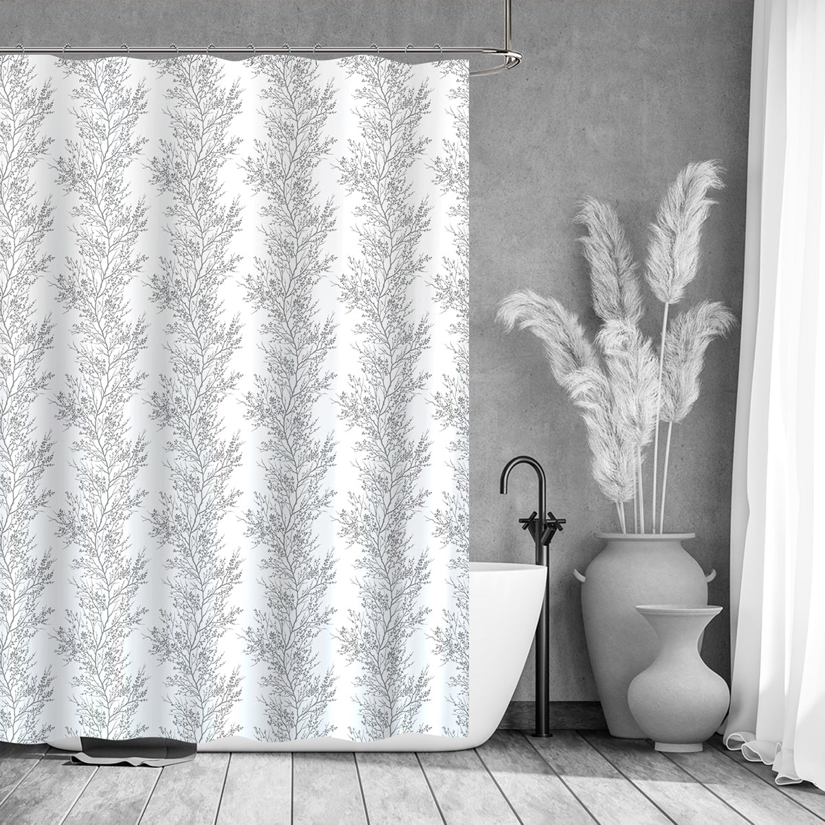 13 PC METALLIC SEDONA SHOWER CURTAIN (NEW ARRIVAL)-(ASSORT CASE PACK 24 ITEM PER CASE 6 EACH DESIGN)