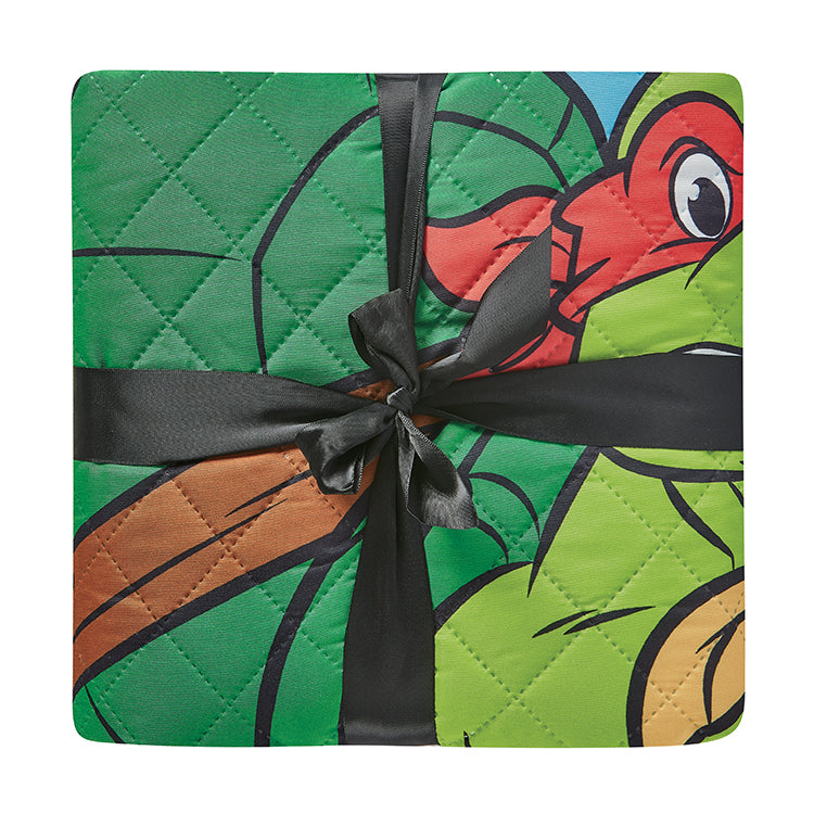"Poses" TMNT Twin/Full Nickelodeon Bedspread - Solid Packing (12 Items in a Case)