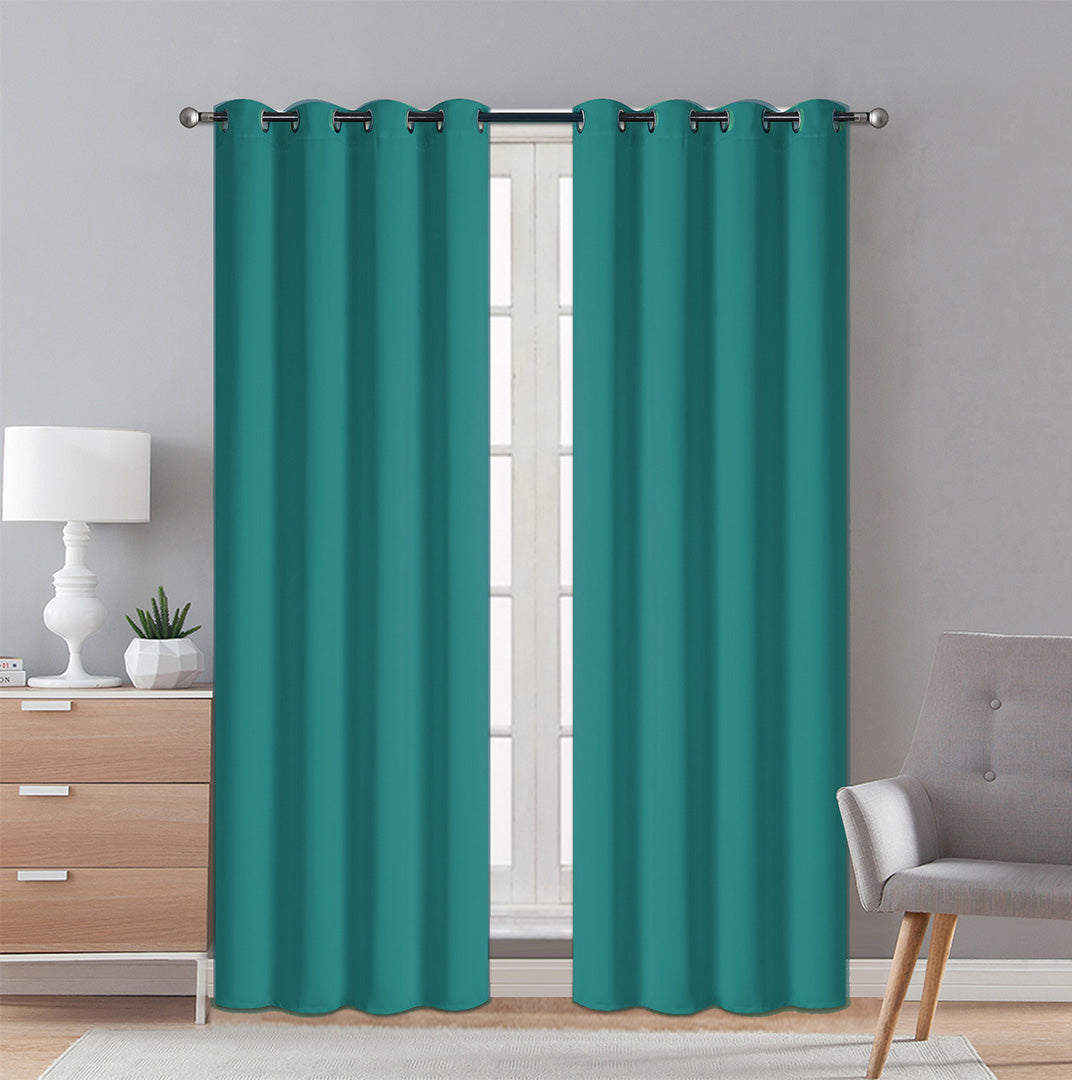 2 PIECE THERMAL BLACKOUT WINDOW CURTAIN - (SOLID CASE PACK 12 ITEMS IN A CASE)