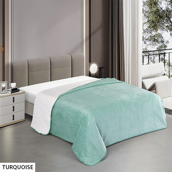 1 PIECE BEAUTY SOFT BEDSPREAD - (ASSORTED CASE PACK 30 PIECES PER CASE 3 PER DESIGN)