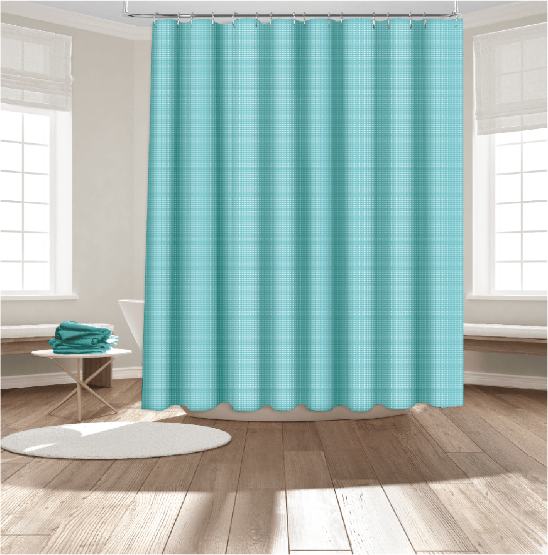 14 Pieces Watersprout Roaring Fork Shower Curtain with Liner - Dahdoul Online