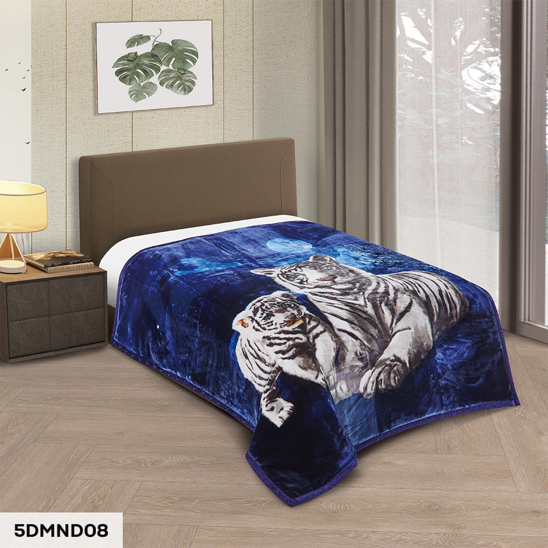 5 DIAMOND 2 PLY ANIMAL DESIGN RACHELLE BLANKET - (Assorted Case Pack 10 Blankets Per Case 2 Per Design)