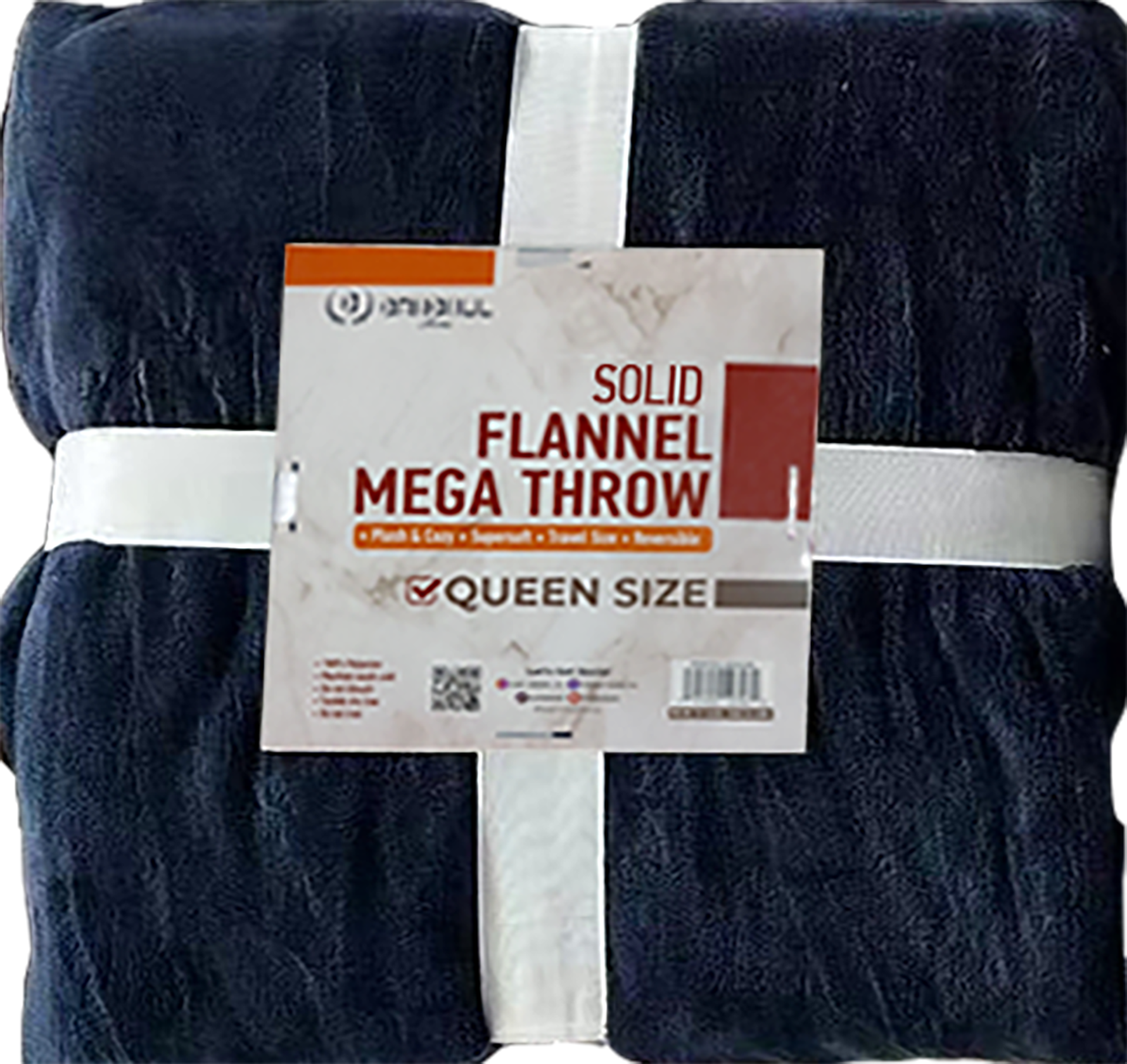 Flannel Mega Throw Queen Size Blanket in Assorted Solid Colors, Soft Warm Lightweight Throw Blanket