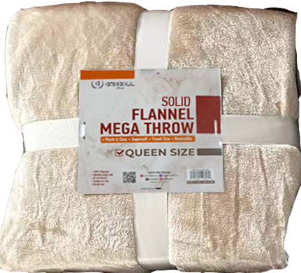 Flannel Mega Throw Queen Size Soft Blanket