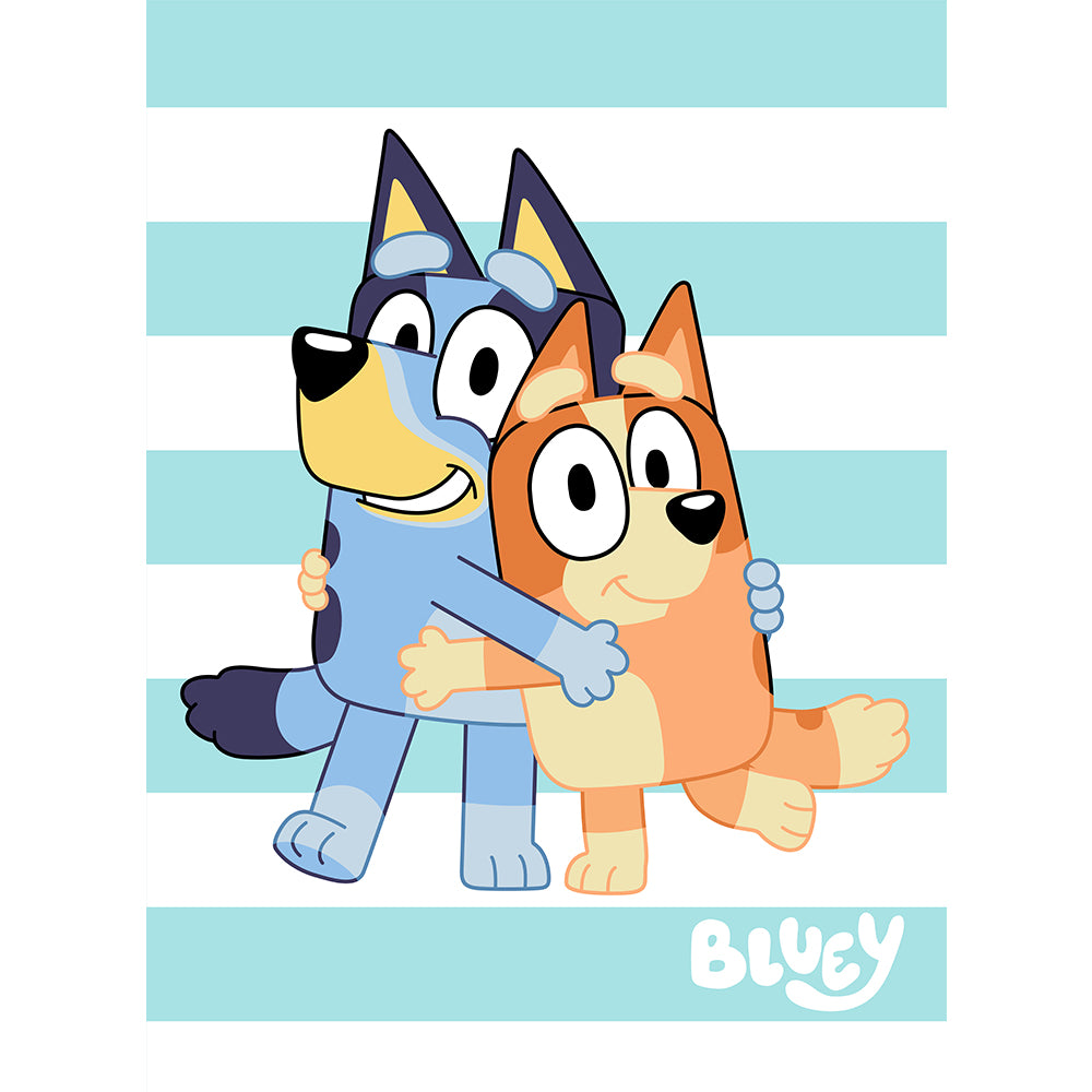 "Hugs" Bluey Twin/Full BBC Rachelle Blanket