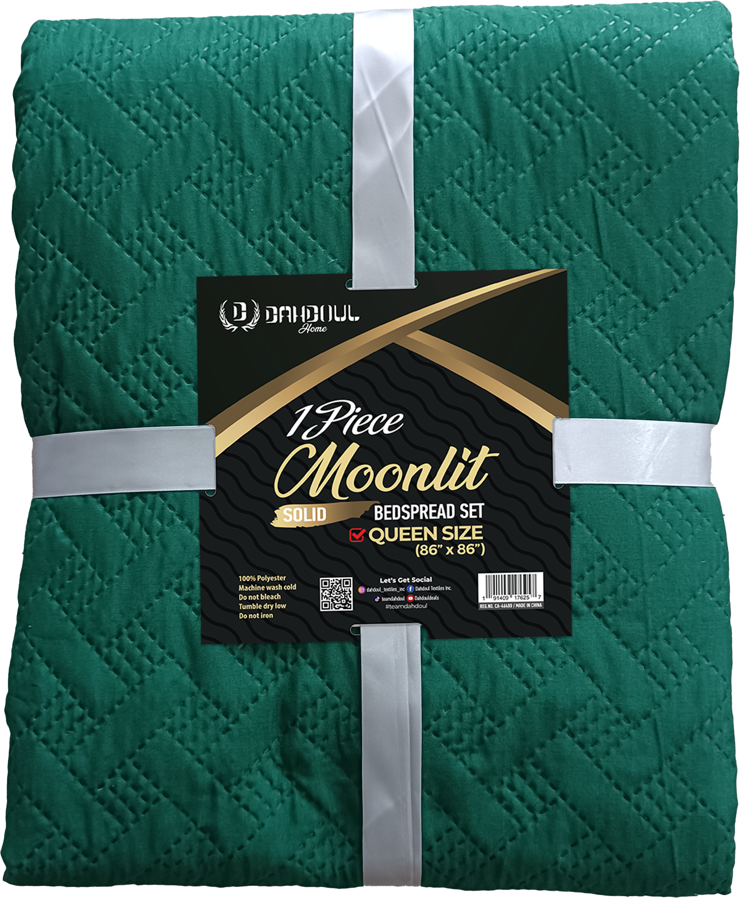 Moonlit Microfiber Quilted Bedspread in Solid Colors