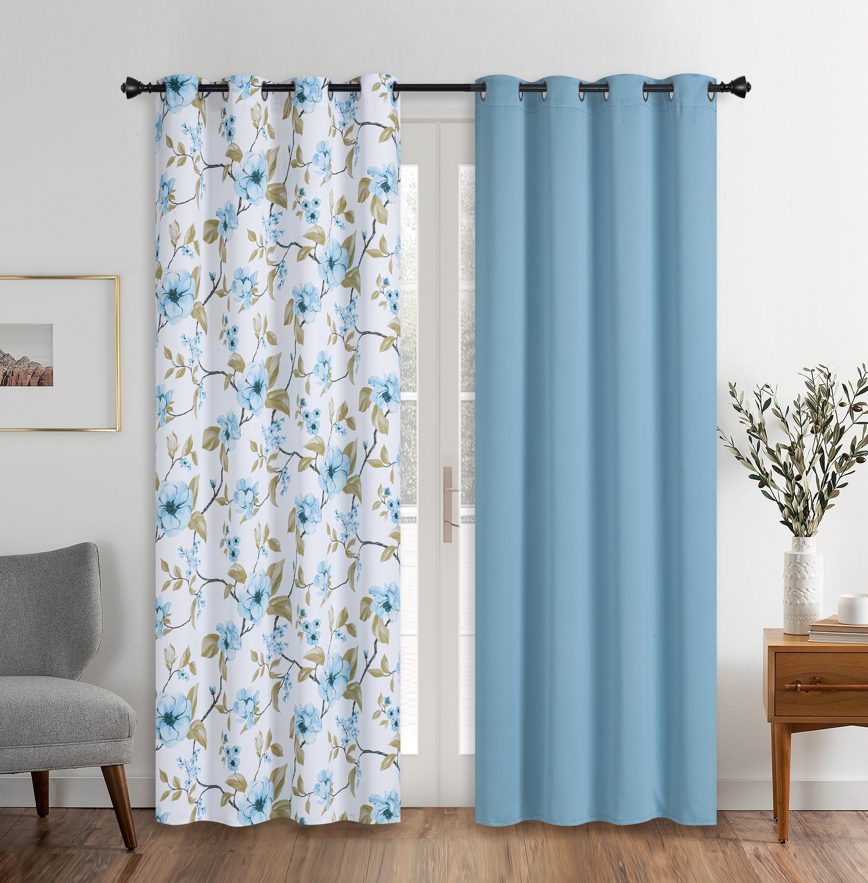 "RS-1 TEAL" REAL SHADE BLACKOUT (NEW ARRIVAL) WINDOW CURTAIN-(SOLID CASE PACK 12 ITEM PER CASE)