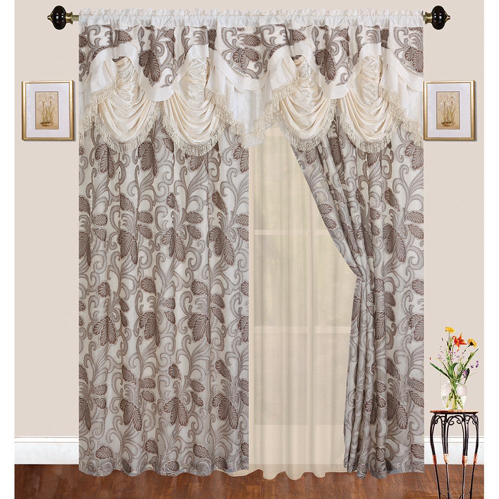 1 Piece GC17-048 Emma Collection Jacquard Window Curtain - Dahdoul Online