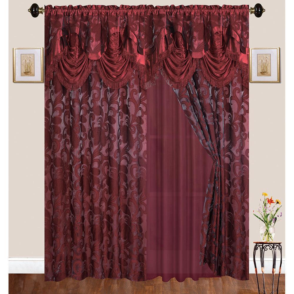 1 Piece GC17-048 Emma Collection Jacquard Window Curtain - Dahdoul Online