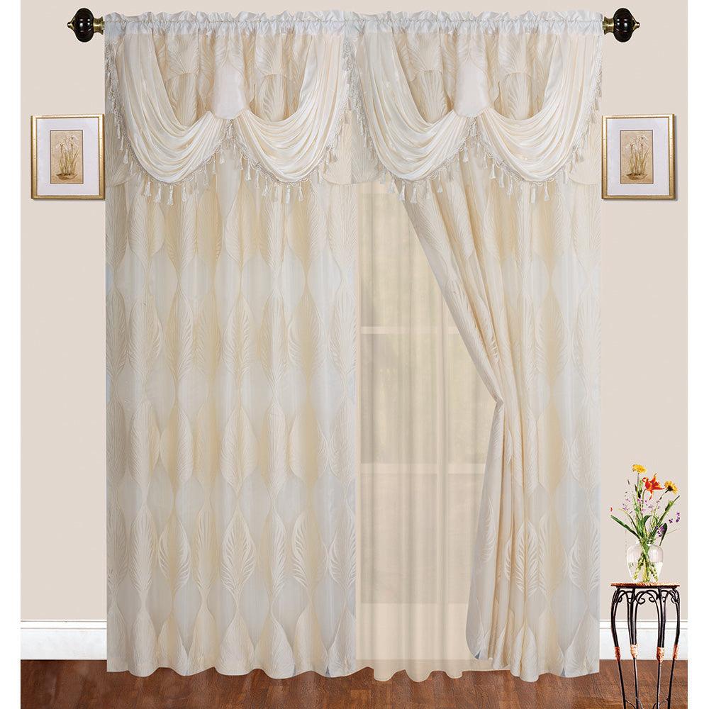 1 Piece GC17-050 Emma Collection Jacquard Window Curtain - Dahdoul Online