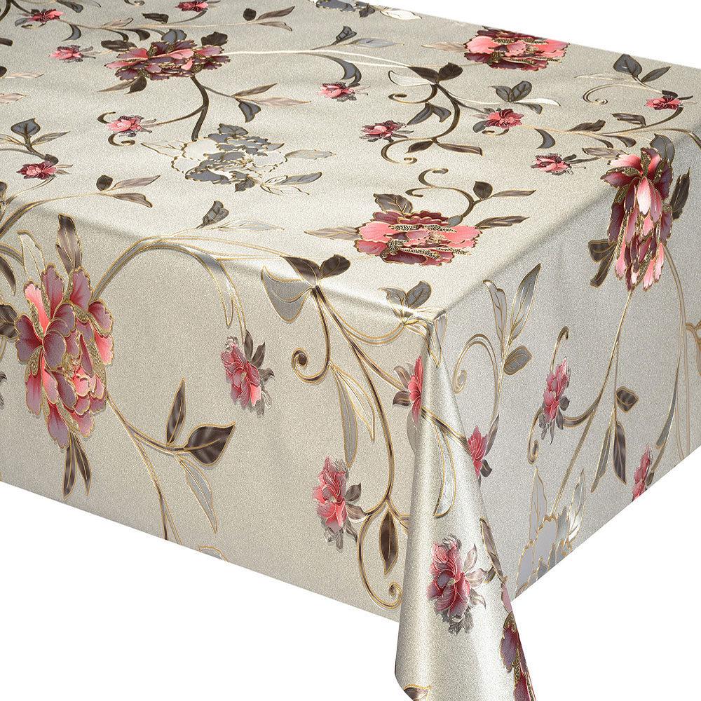 Metallic PVC With Fabric Backing Tablecloth - Dahdoul Online