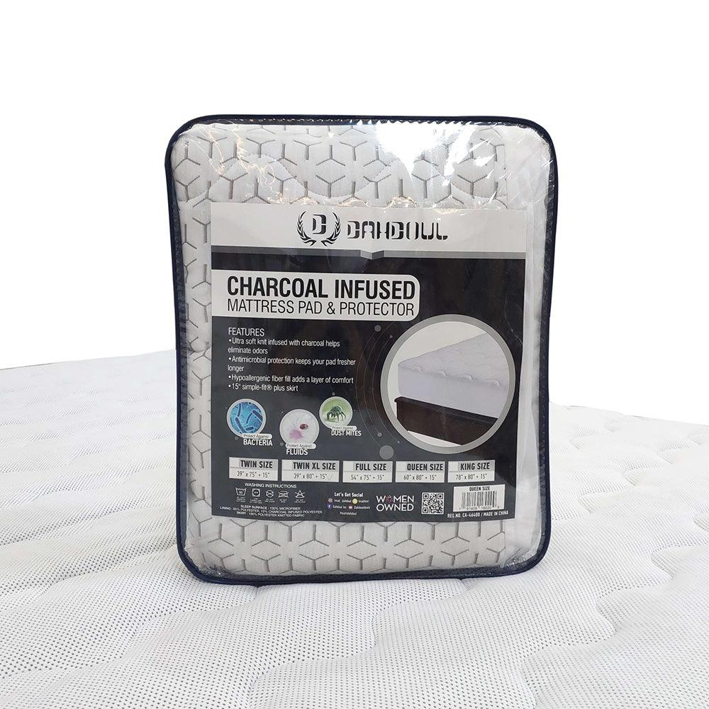 Charcoal Infused Mattress Pad & Protector - Dahdoul Online