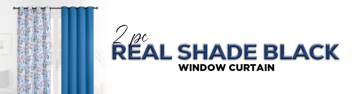 2 PIECE REAL SHADE BLACKOUT WINDOW CURTAIN