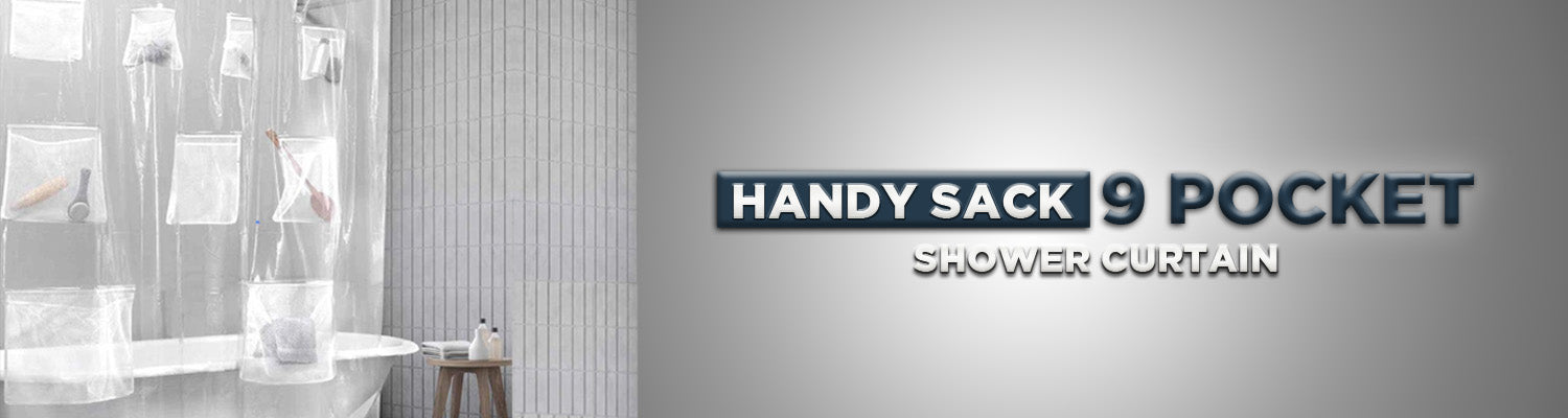 HANDY SACK 9 POCKET SHOWER CURTAIN