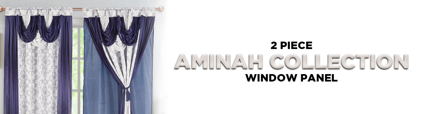 2 PIECE AMINAH COLLECTION WINDOW CURTAIN