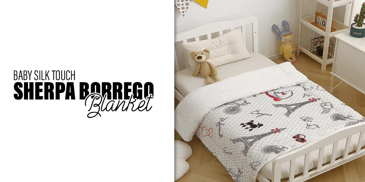 BABY SILK TOUCH SHERPA BORREGO BLANKET