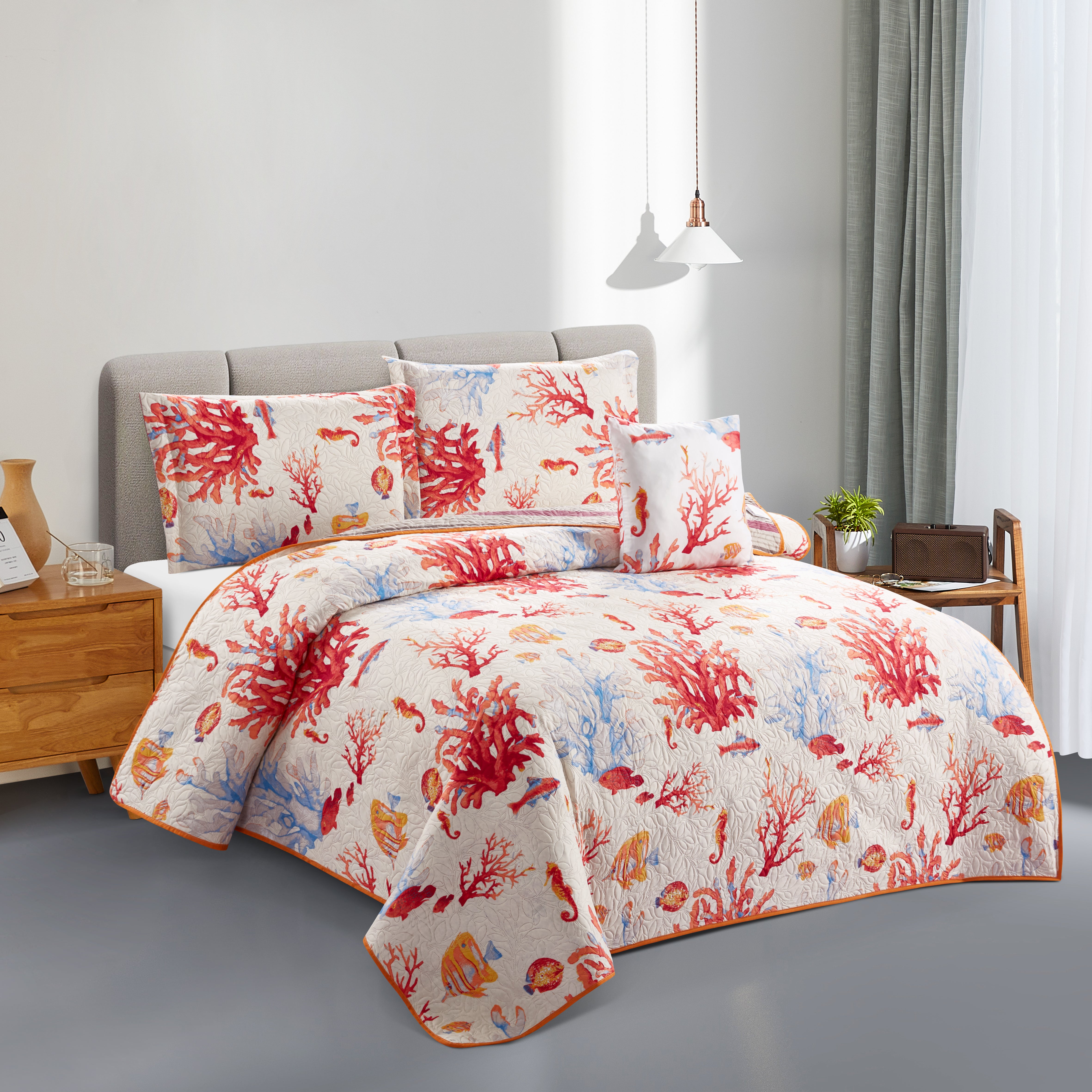 Moonlit Sky Printed 4PC Bedspread Set