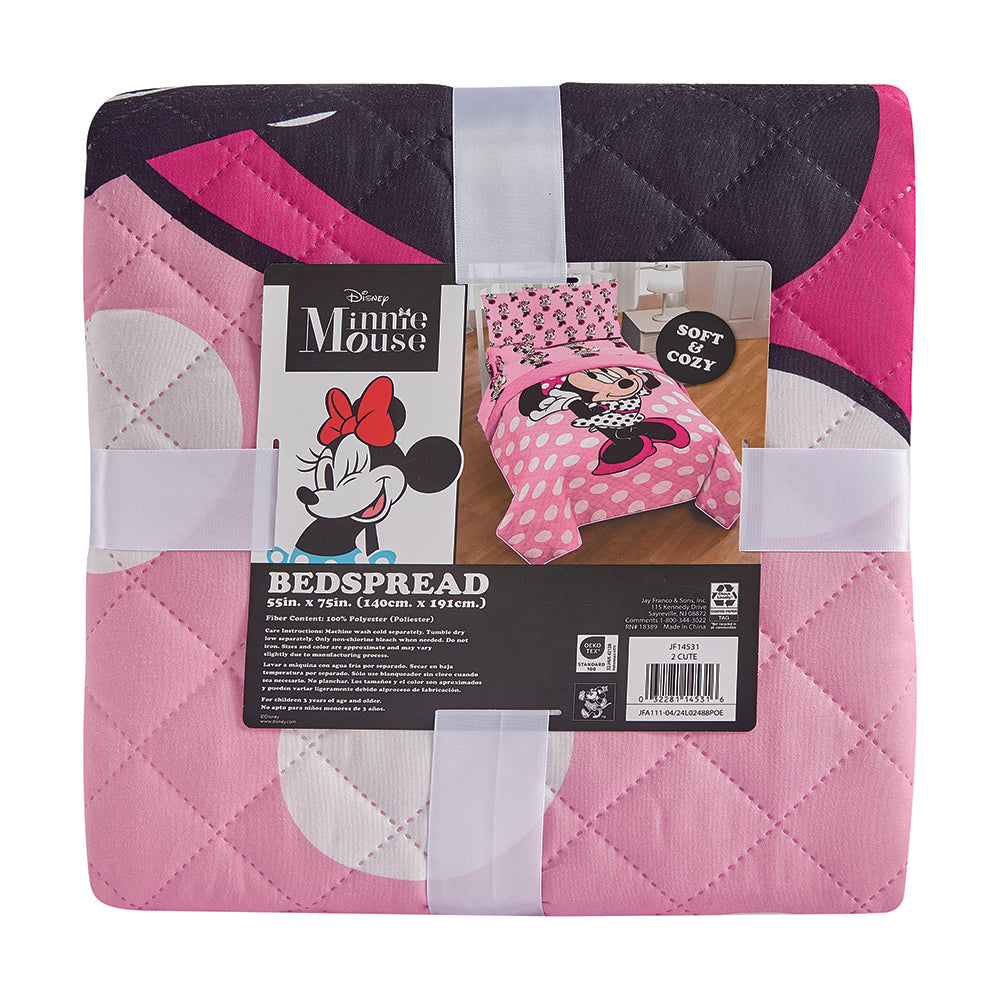 "2 Cute" Minnie Twin/Full Disney Bedspread