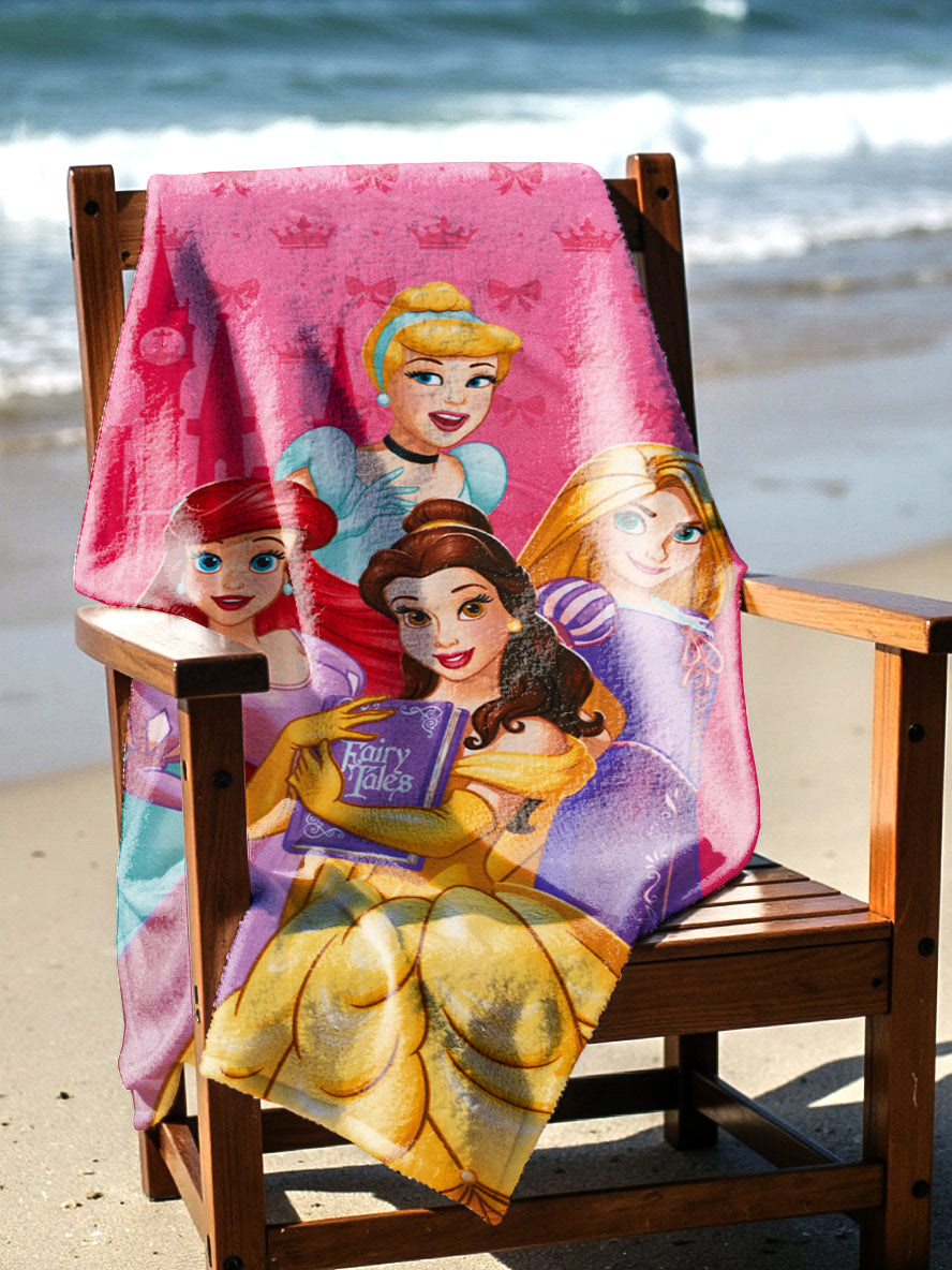 BEACH TOWEL 27"x54"- “Crowns and Bows” (SOLID PACKING 24 TOWELS PER CASE)