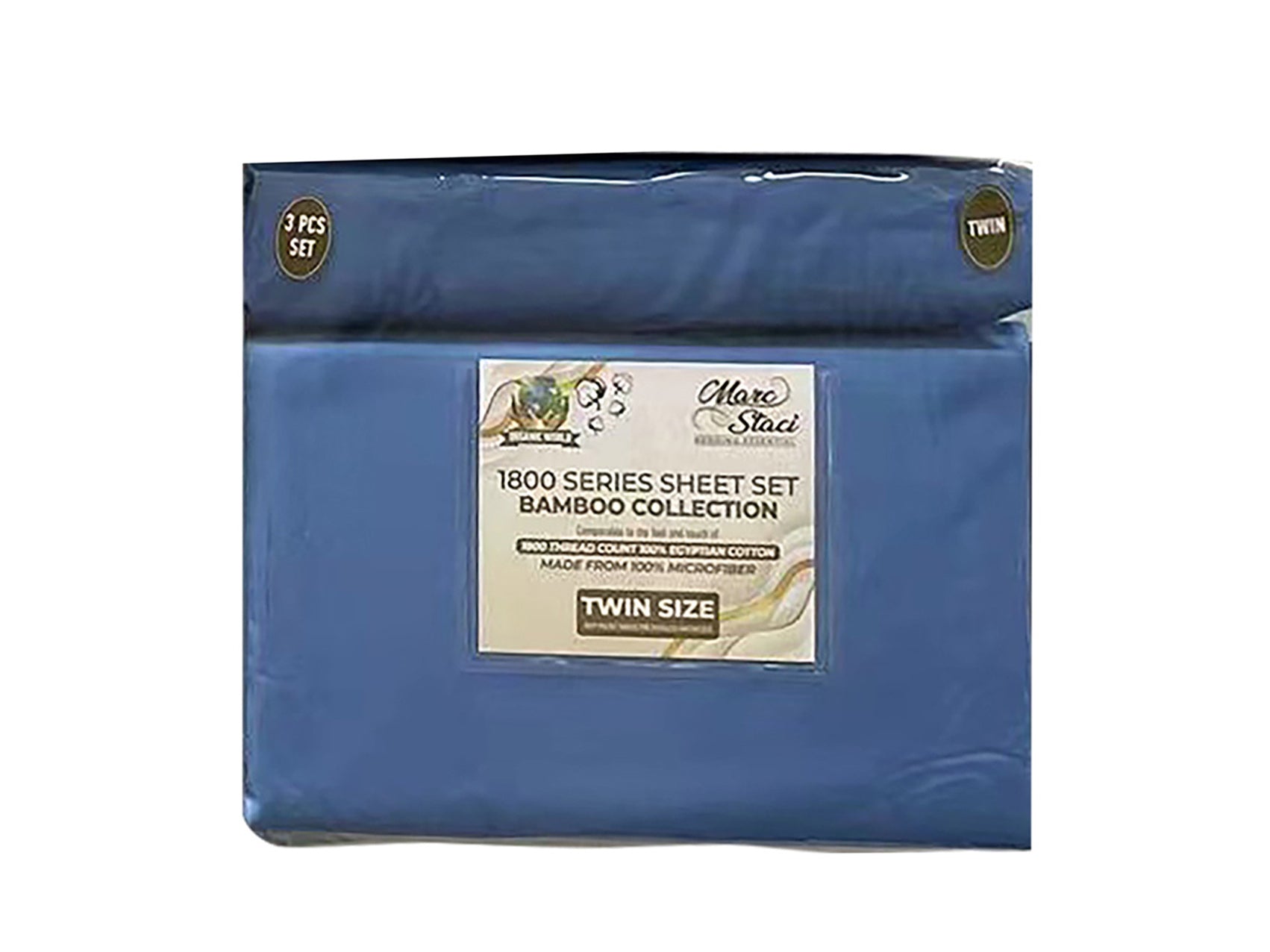 4 PIECE BAMBOO 1800 SOLID COLORS BED SHEET DESIGNS–(ASSORTED CASE PACK 10 SHEETS PER CASE)