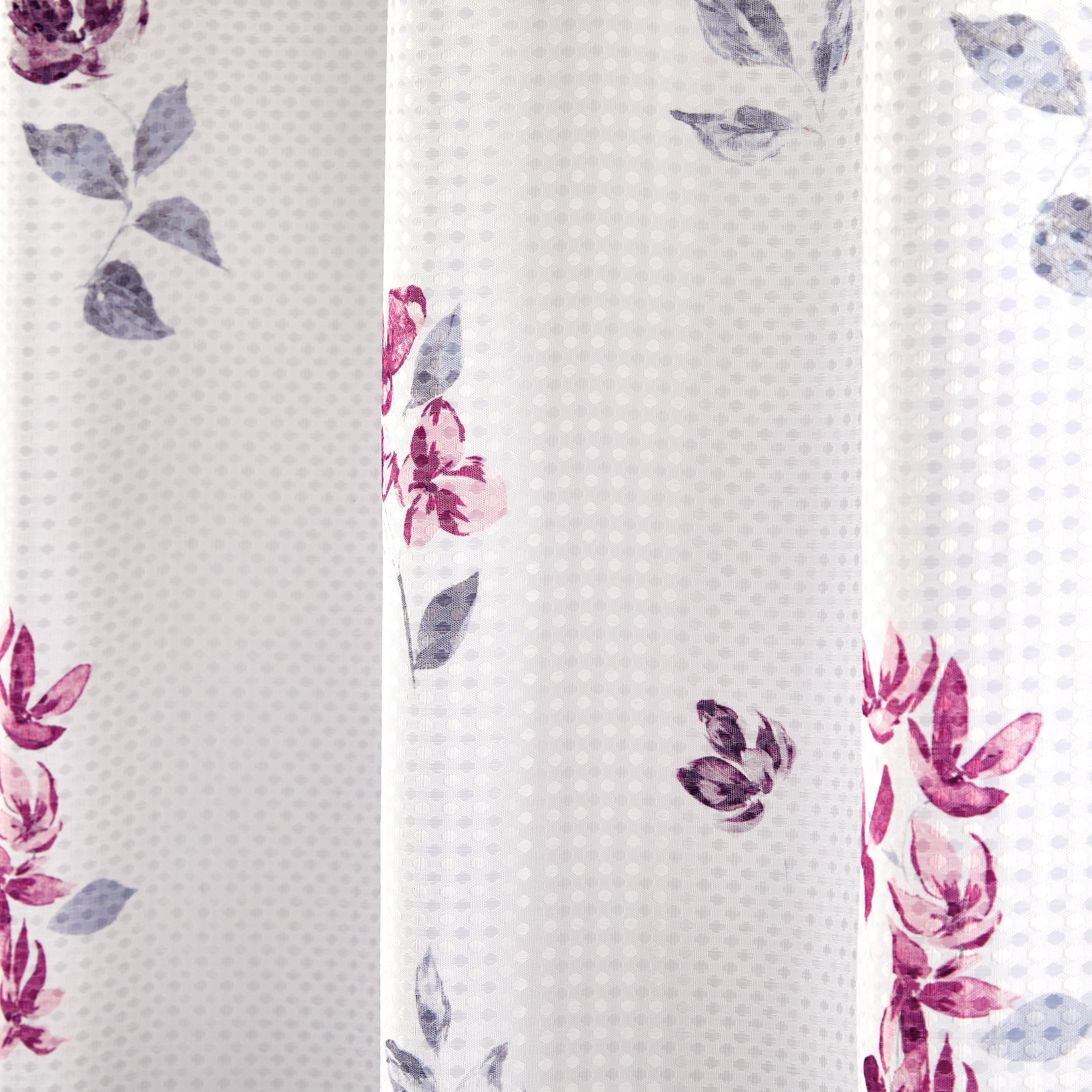 14 Piece "Violet" Waffle Jacquard Shower Curtain