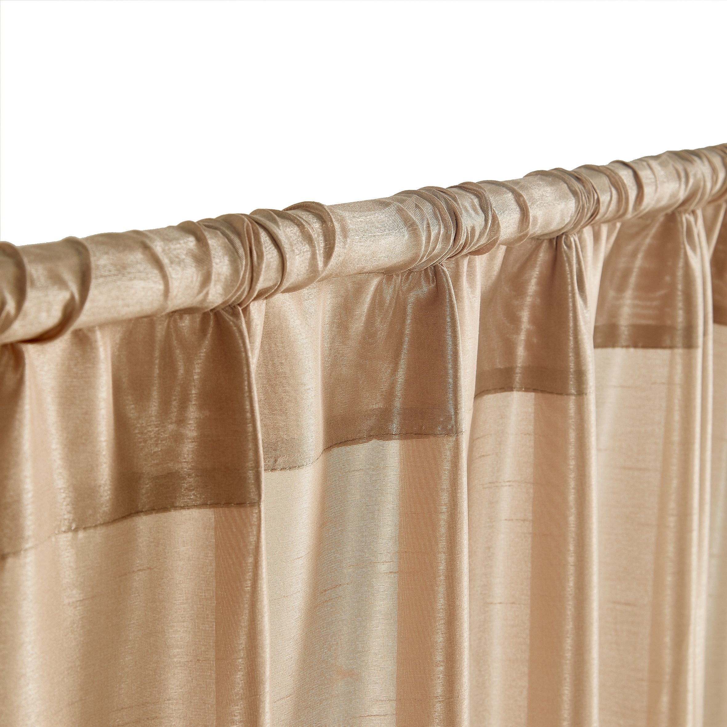 1 Piece Taupe Faux Silk Window Panel