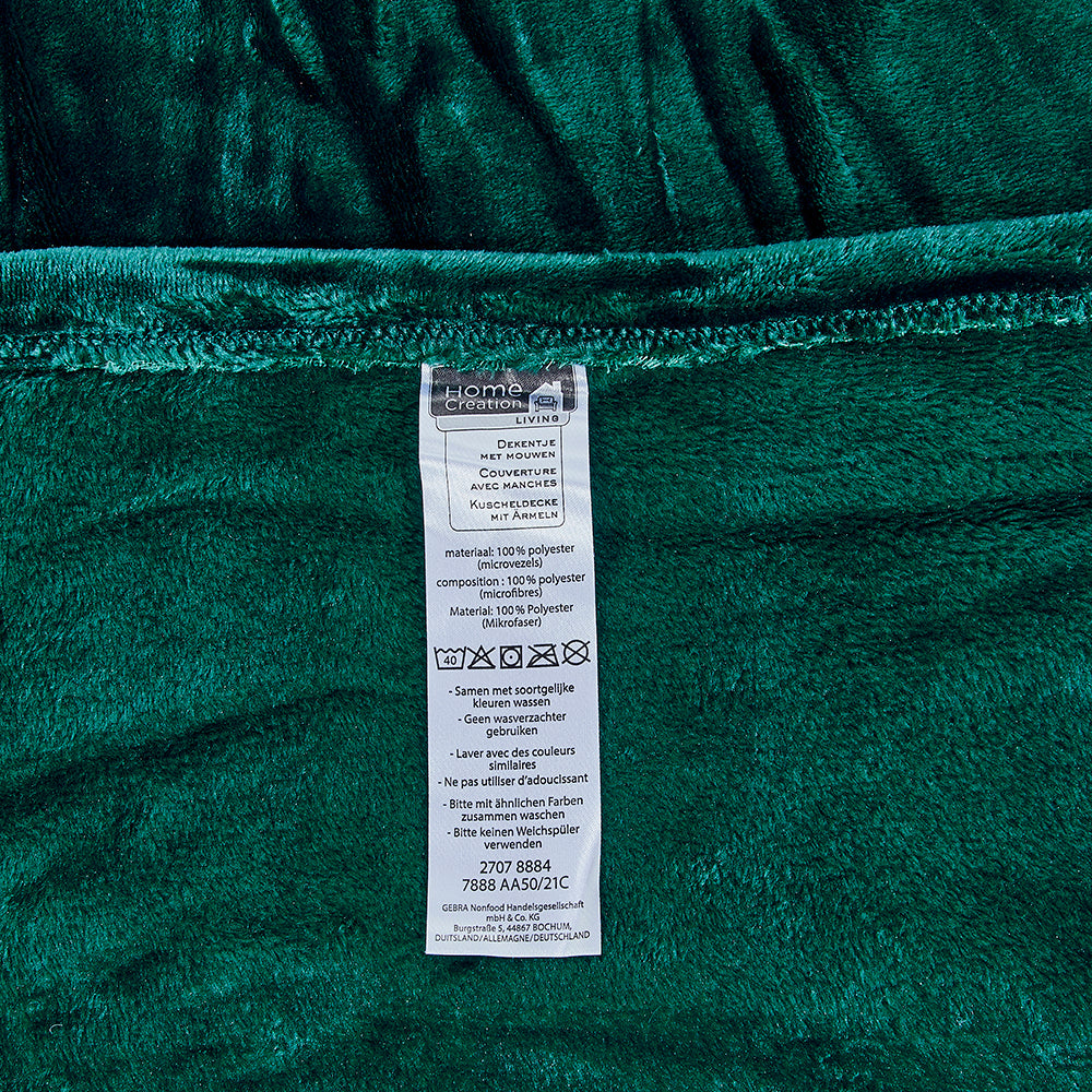 60"x87" “Binge” “Flannel TV Hoodie” - Green