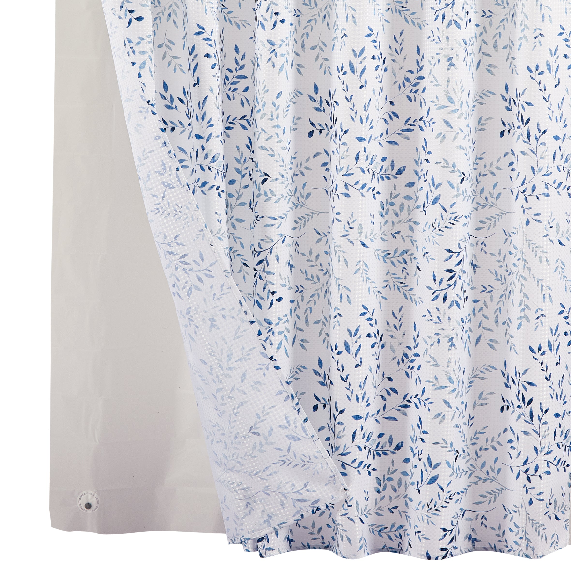 14 Pieces "Foliage Living" Waffle Jacquard Shower Curtain