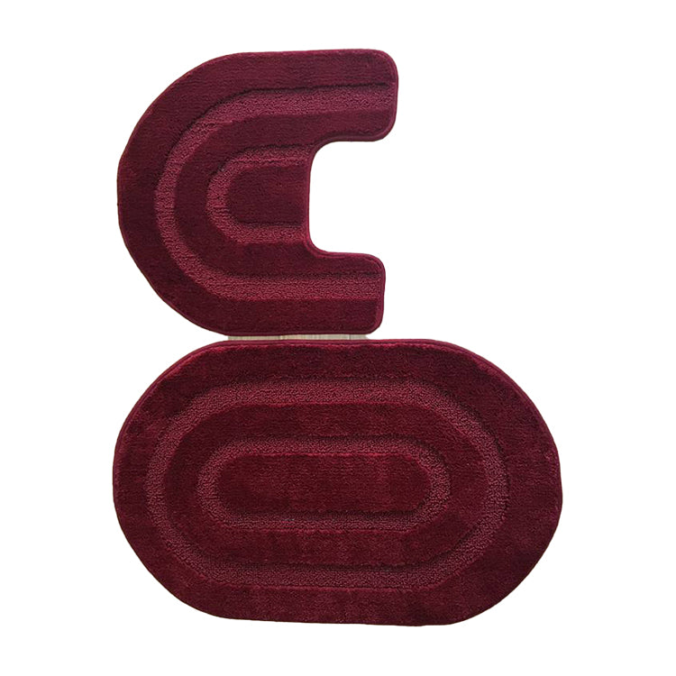 2 Piece Oval Shaggy Bath Set