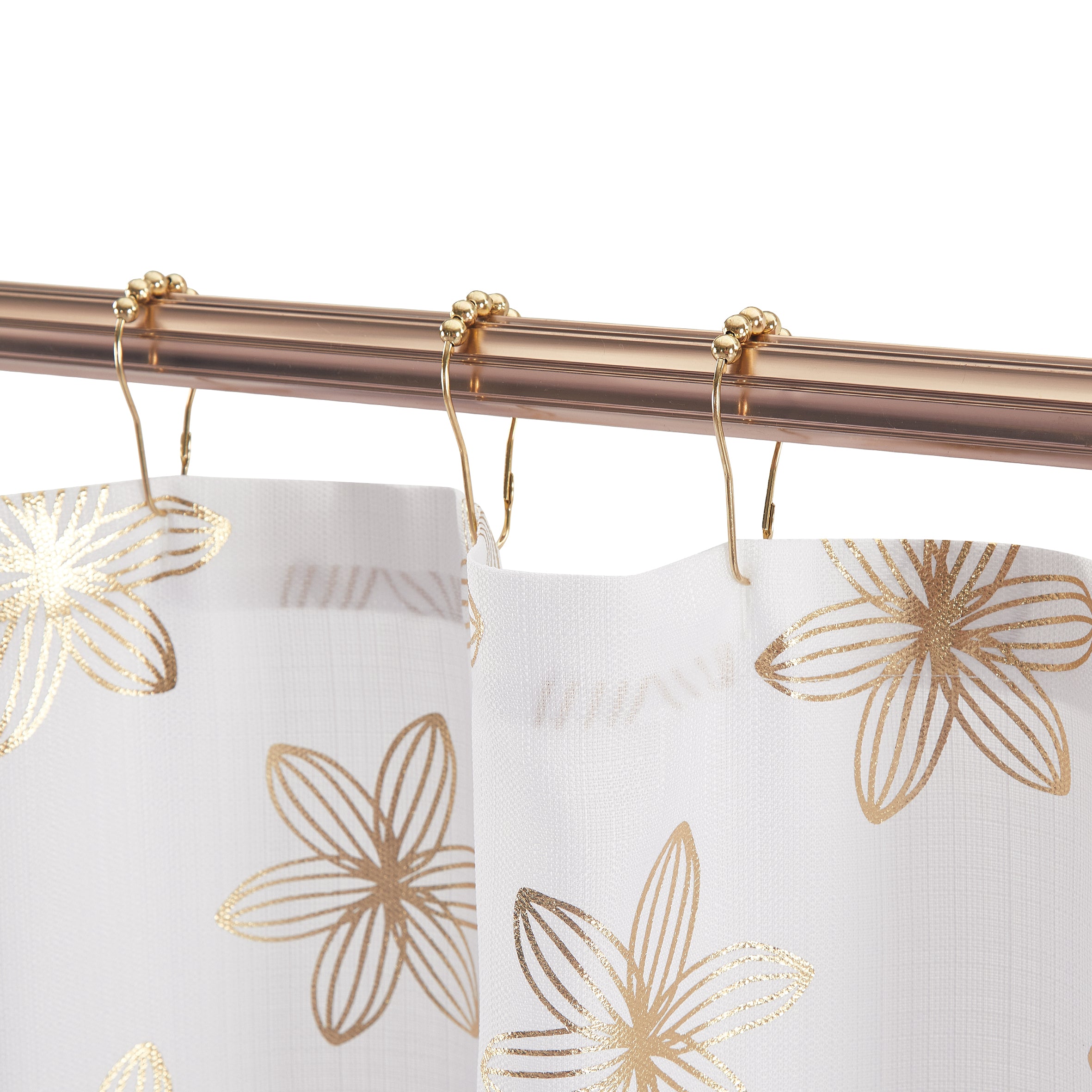 13 Pieces Metallic Sedona Shower Curtain | Marise Gold